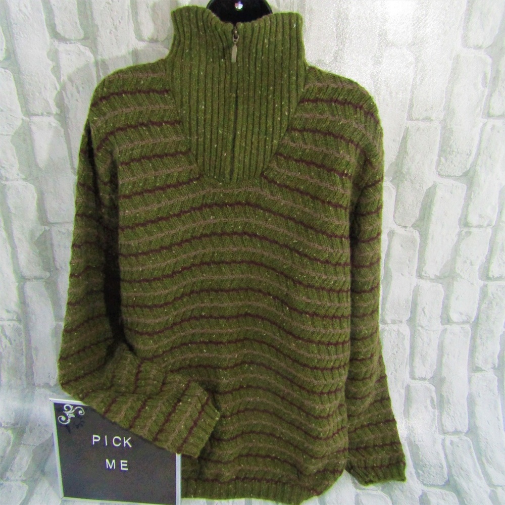 Tumi Men's NWT Mock Con Zip Sweater Size L